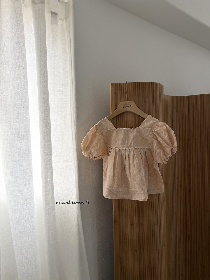 Mienbloom B - Korean Children Fashion - #designkidswear - Kids Linen Flower Blouse - 3