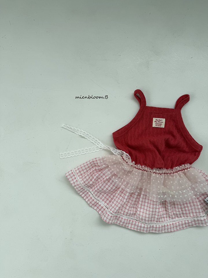 Mienbloom B - Korean Children Fashion - #designkidswear - Kids Check Skirt - 6