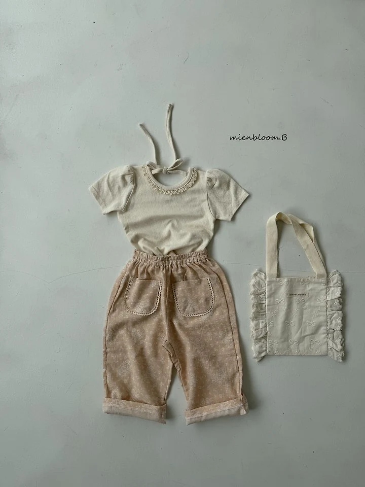 Mienbloom B - Korean Children Fashion - #discoveringself - Kids Linen Flower Pants - 5
