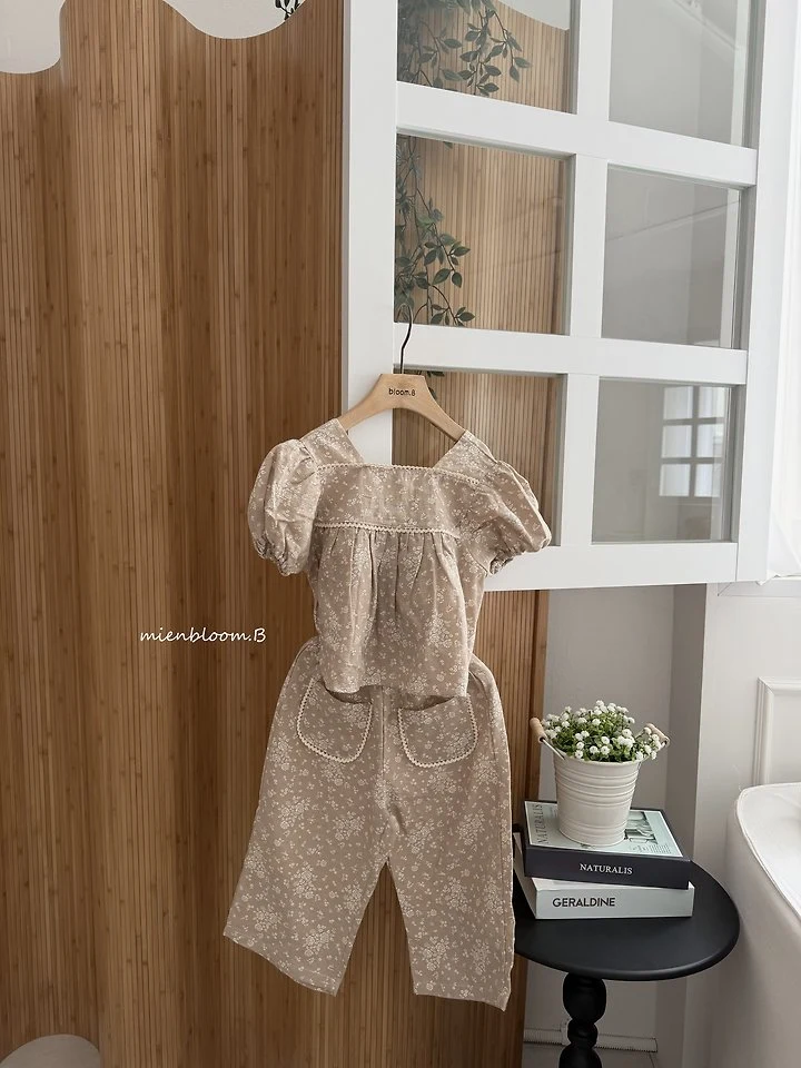 Mienbloom B - Korean Children Fashion - #fashionkids - Kids Linen Flower Pants - 6