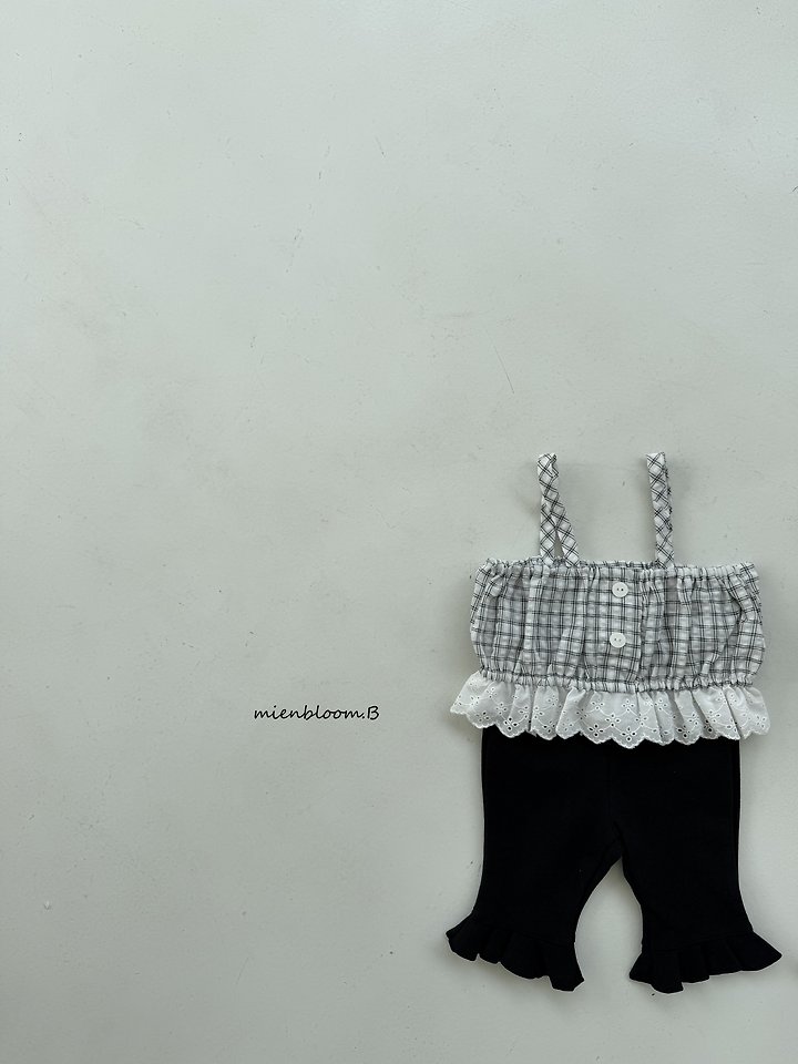 Mienbloom B - Korean Children Fashion - #fashionkids - Kids Check Bustier - 6
