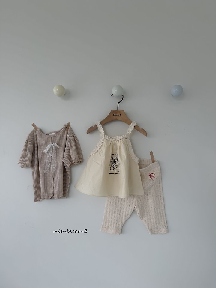 Mienbloom B - Korean Children Fashion - #kidsshorts - Kids Leaf Knit Pants - 6