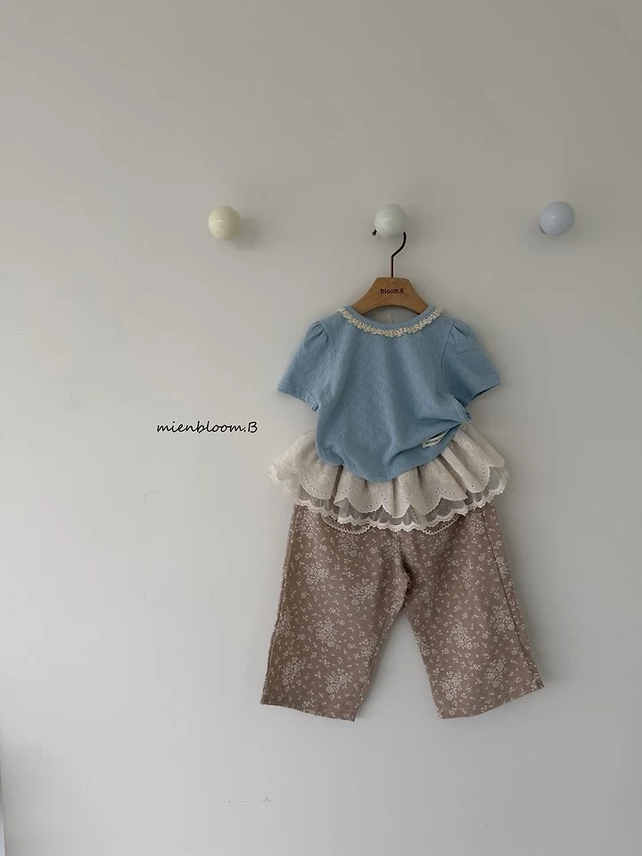 Mienbloom B - Korean Children Fashion - #kidsstore - Kids Linen Flower Pants - 8