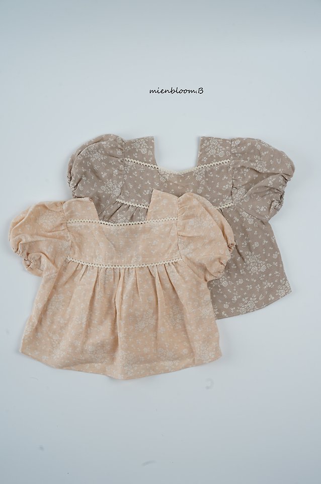 Mienbloom B - Korean Children Fashion - #kidsstore - Kids Linen Flower Blouse - 7