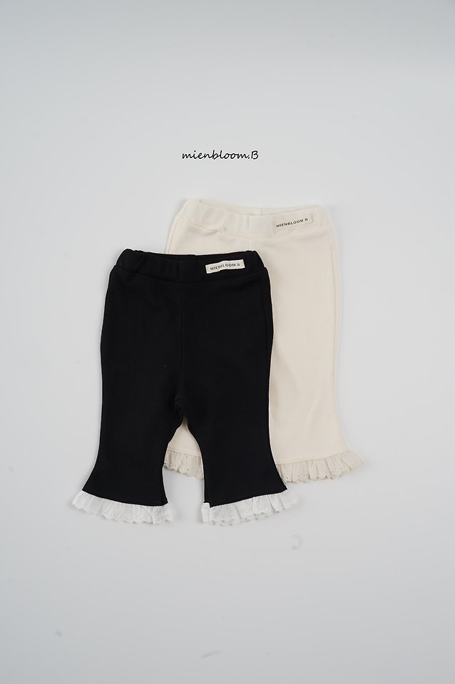 Mienbloom B - Korean Children Fashion - #kidzfashiontrend - Kids Modal Lace Bootcut - 12