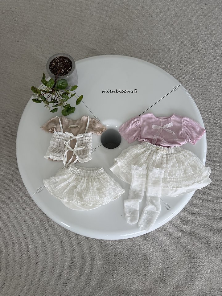 Mienbloom B - Korean Children Fashion - #kidzfashiontrend - Kids Ribbed Ribbon Tee - 9