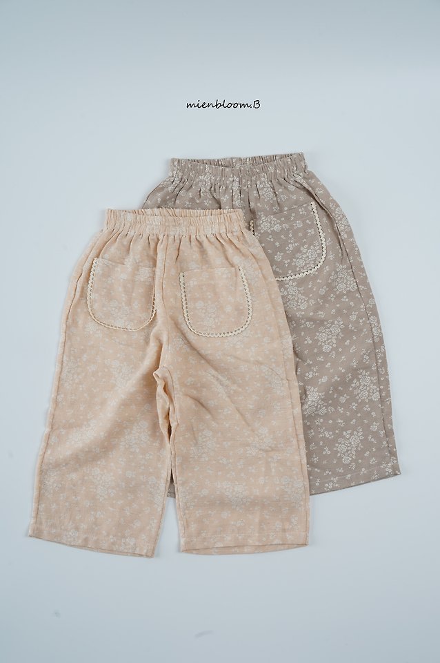 Mienbloom B - Korean Children Fashion - #littlefashionista - Kids Linen Flower Pants - 11