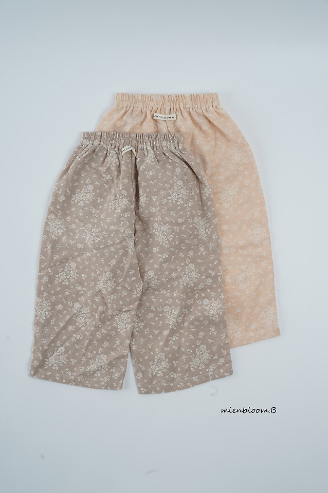 Mienbloom B - Korean Children Fashion - #magicofchildhood - Kids Linen Flower Pants - 12