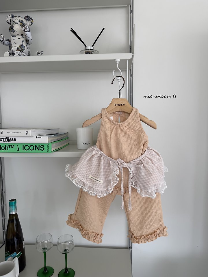 Mienbloom B - Korean Children Fashion - #prettylittlegirls - Kids Pure Check Apron - 5