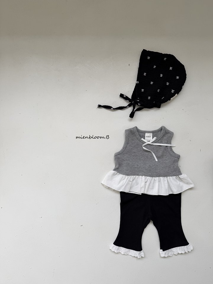 Mienbloom B - Korean Children Fashion - #toddlerclothing - Kids Modal Lace Bootcut - 4