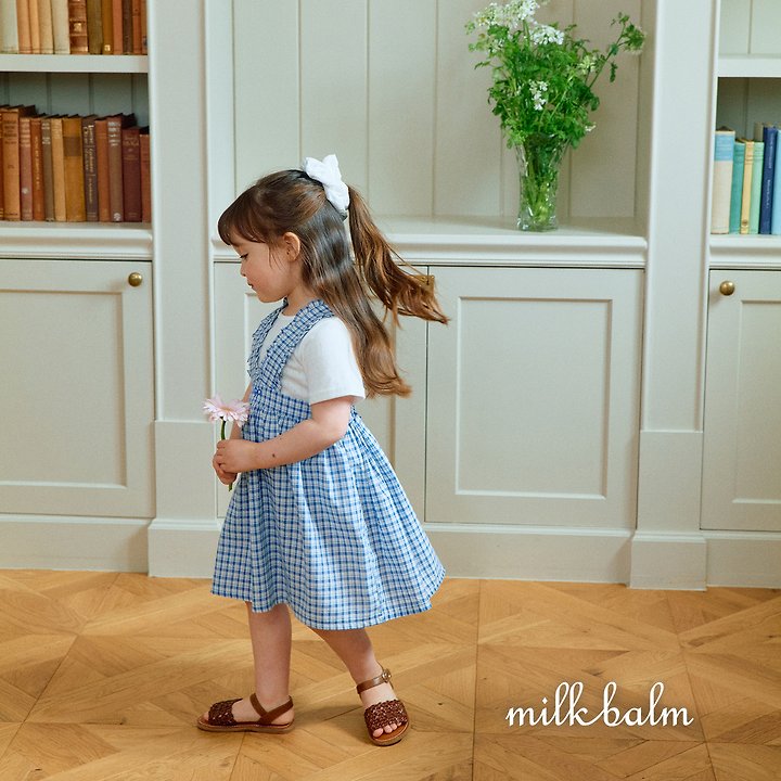 Milk Balm - Korean Baby Fashion - #babyboutique - Ribbon Embroidered Suspender Skirt - 12
