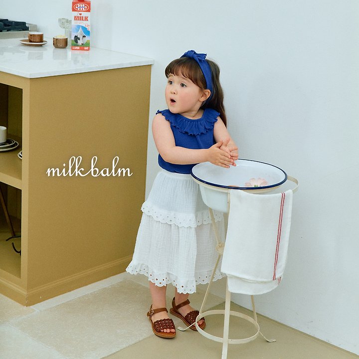 Milk Balm - Korean Baby Fashion - #babyboutique - Pure Punching Skirt - 11