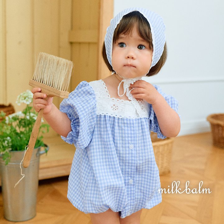 Milk Balm - Korean Baby Fashion - #babyboutique - Ivy Check Suit