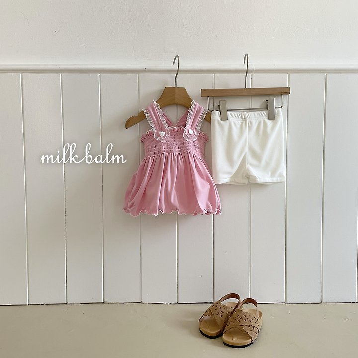 Milk Balm - Korean Baby Fashion - #babyboutique - Bella Smocking Swimsuit Set (Top+Bottom) - 5