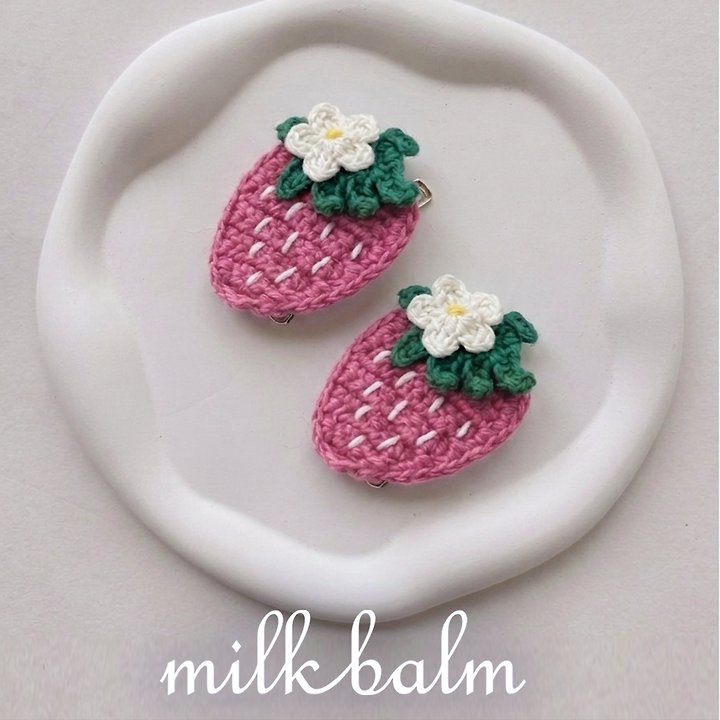 Milk Balm - Korean Baby Fashion - #babyboutique - Strawberry Hairpin - 2