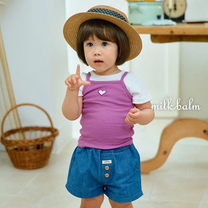 Milk Balm - Korean Baby Fashion - #babyboutiqueclothing - Heart Ribbed Sleeveless - 3