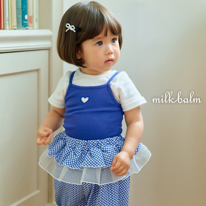 Milk Balm - Korean Baby Fashion - #babyboutiqueclothing - Check Frill Pants