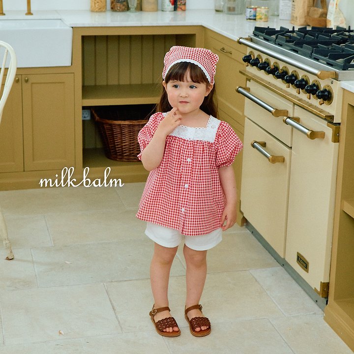 Milk Balm - Korean Baby Fashion - #babyboutiqueclothing - Ivy Check Blouse - 3