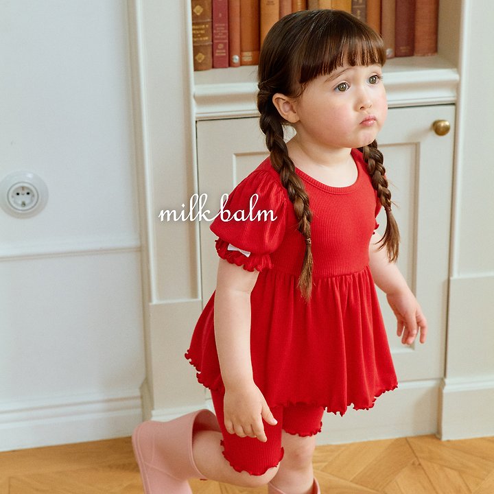 Milk Balm - Korean Baby Fashion - #babyboutiqueclothing - Ribbon Ribbed Set-up - 10