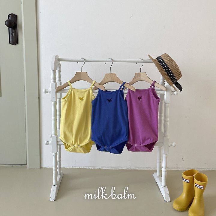 Milk Balm - Korean Baby Fashion - #babyclothing - Heart Ribbed Suit - 3