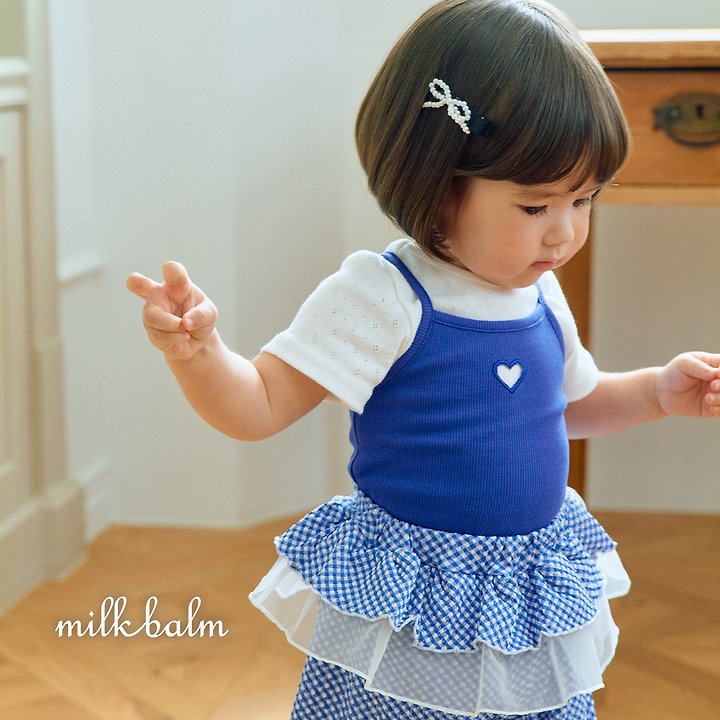 Milk Balm - Korean Baby Fashion - #babyfashion - Check Frill Pants - 3