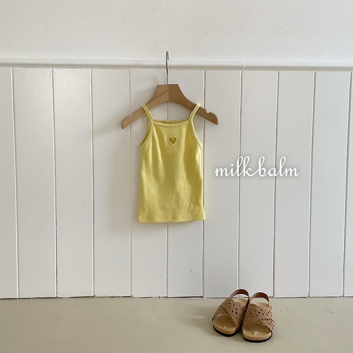 Milk Balm - Korean Baby Fashion - #babyfever - Heart Ribbed Sleeveless - 6