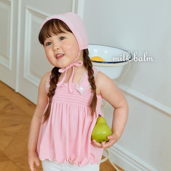 Milk Balm - Korean Baby Fashion - #babyfever - Bella Smocking Swimsuit Set (Top+Bottom) - 9