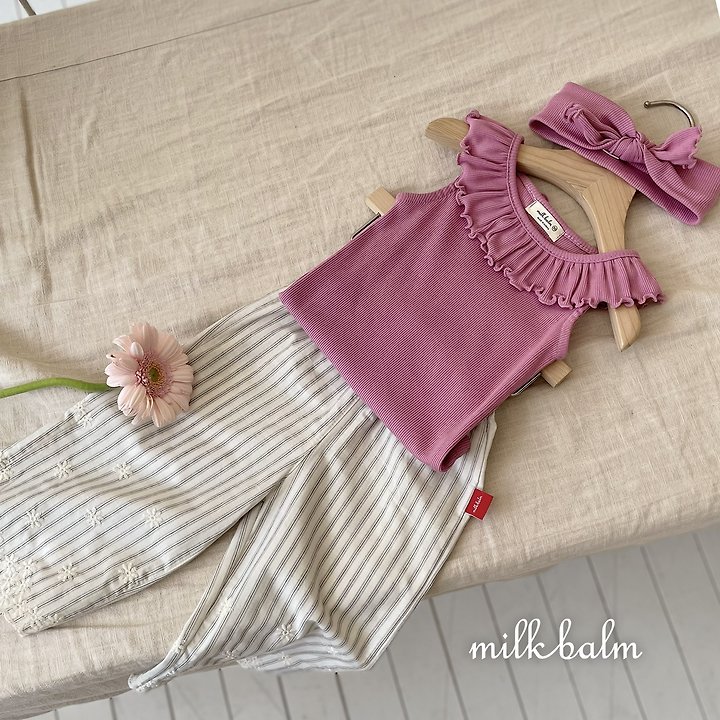 Milk Balm - Korean Baby Fashion - #babygirlfashion - Jenny Frill Tee - 8