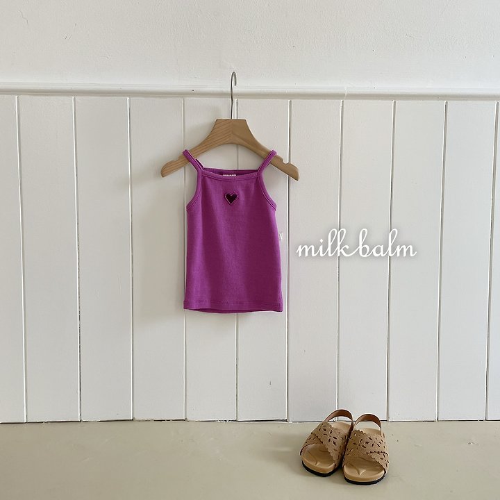 Milk Balm - Korean Baby Fashion - #babygirlfashion - Heart Ribbed Sleeveless - 7