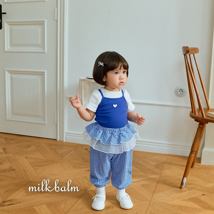 Milk Balm - Korean Baby Fashion - #babygirlfashion - Check Frill Pants - 5