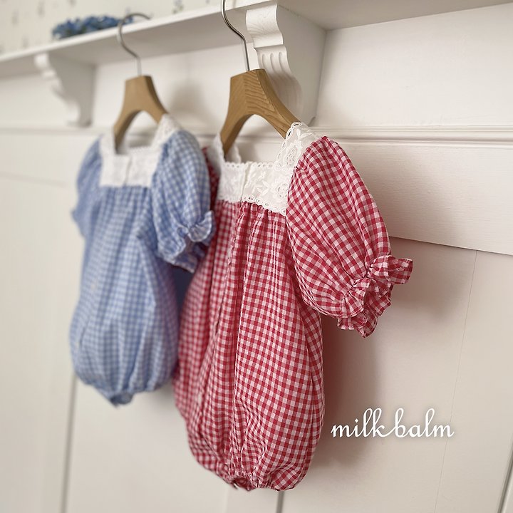 Milk Balm - Korean Baby Fashion - #babygirlfashion - Ivy Check Suit - 6