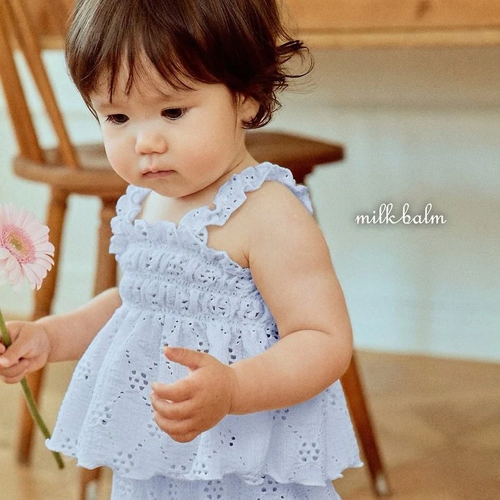 Milk Balm - Korean Baby Fashion - #babygirlfashion - Punching Smocking Set-up