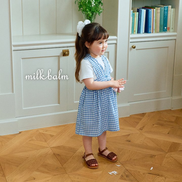 Milk Balm - Korean Baby Fashion - #babygirlfashion - Ribbon Embroidered Suspender Skirt - 4