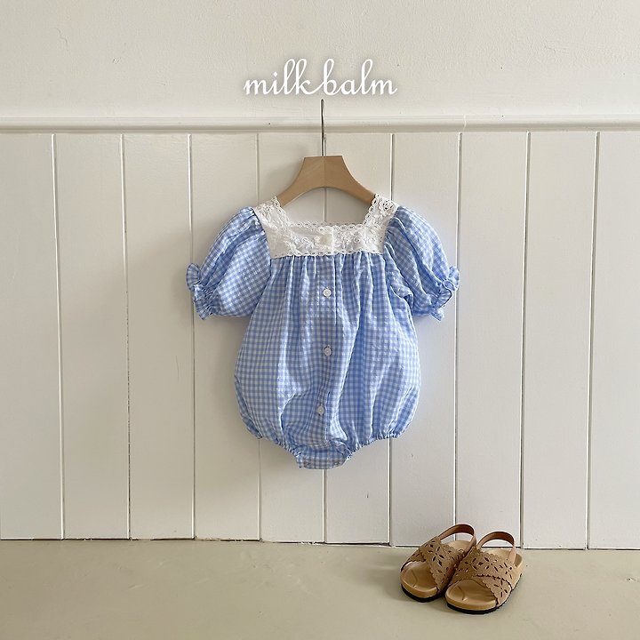 Milk Balm - Korean Baby Fashion - #babylifestyle - Ivy Check Suit - 7