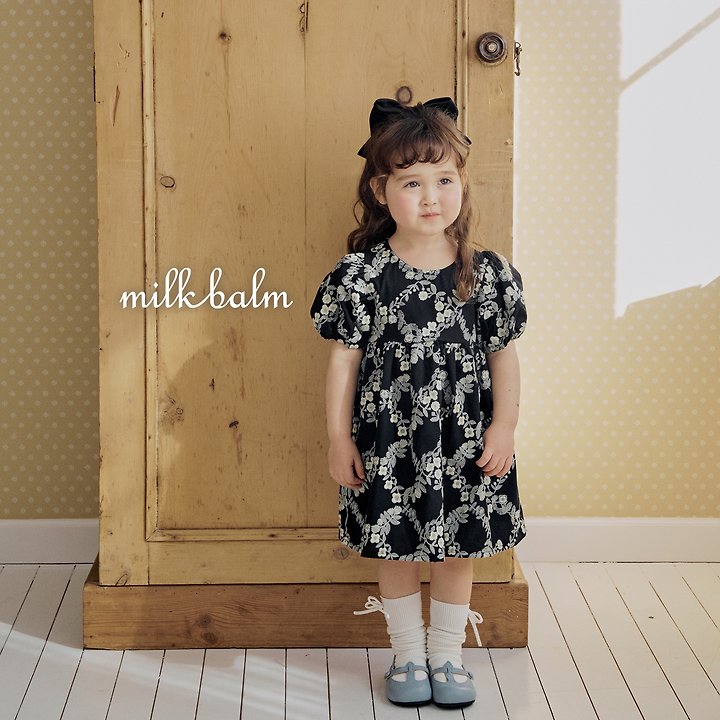 Milk Balm - Korean Baby Fashion - #babygirlfashion - Rosa Embroidered One-piece - 4