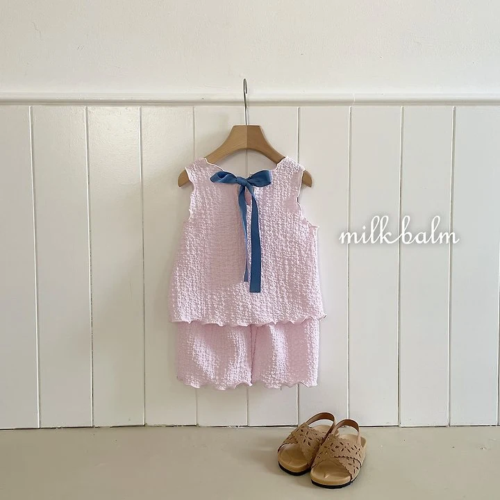 Milk Balm - Korean Baby Fashion - #babygirlfashion - Bring Sleeveless Set-up - 4