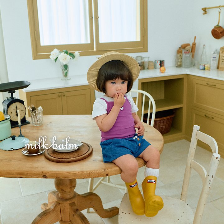 Milk Balm - Korean Baby Fashion - #babyoninstagram - Heart Ribbed Sleeveless - 9