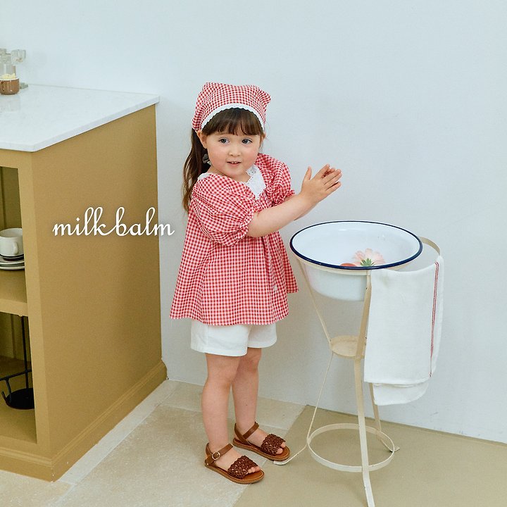 Milk Balm - Korean Baby Fashion - #babyoninstagram - Ivy Check Blouse - 9