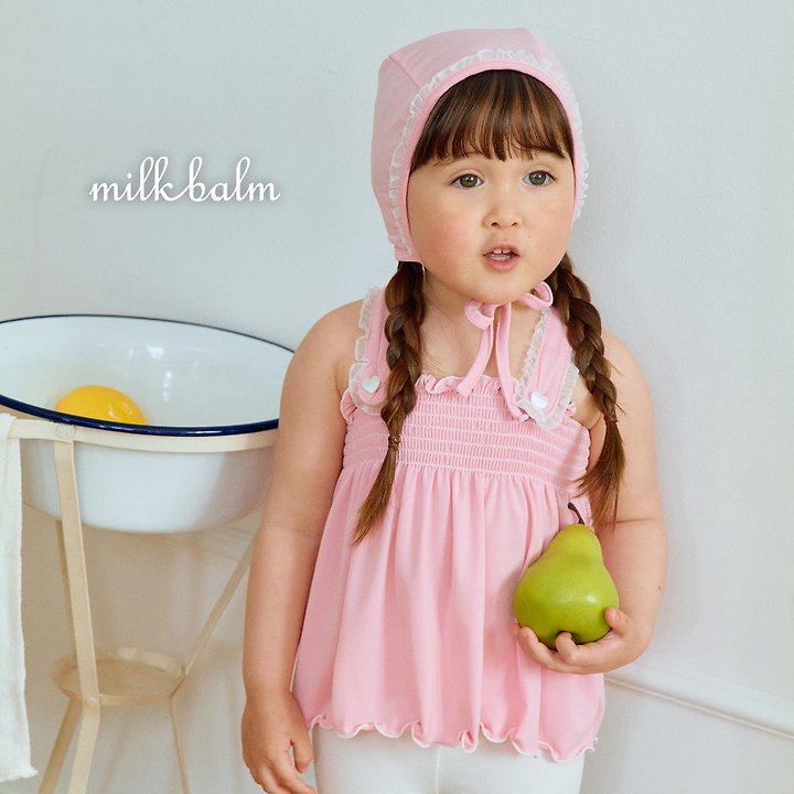Milk Balm - Korean Baby Fashion - #babyoninstagram - Bella Smocking Swimsuit Set (Top+Bottom) - 12
