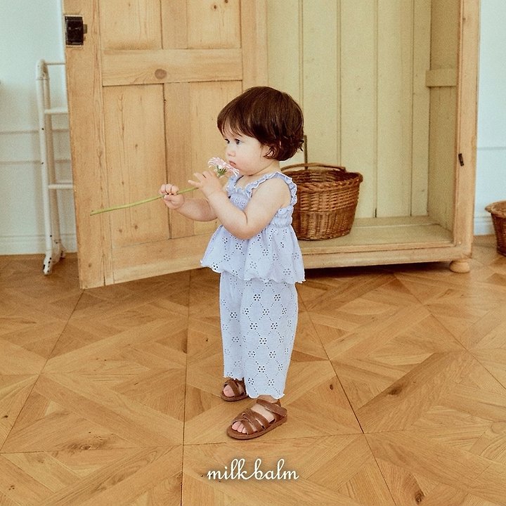 Milk Balm - Korean Baby Fashion - #babyoninstagram - Punching Smocking Set-up - 3