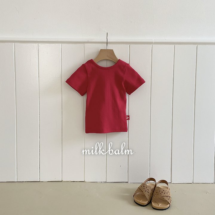 Milk Balm - Korean Baby Fashion - #babyootd - Eyelet X-Strap Short Sleeve Tee - 7