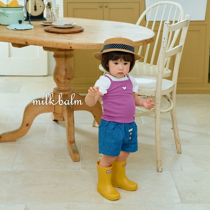 Milk Balm - Korean Baby Fashion - #babyoutfit - Heart Ribbed Sleeveless - 11