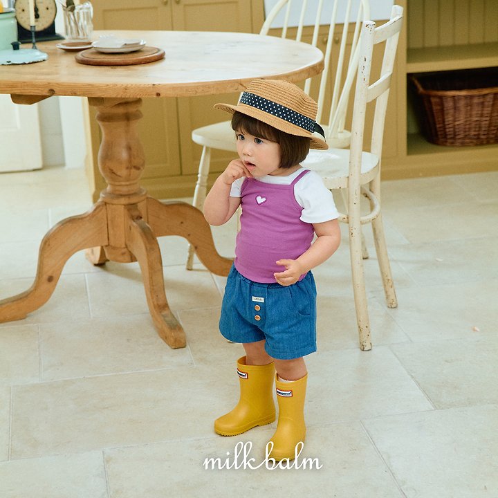 Milk Balm - Korean Baby Fashion - #babyoutfit - Heart Ribbed Sleeveless - 12