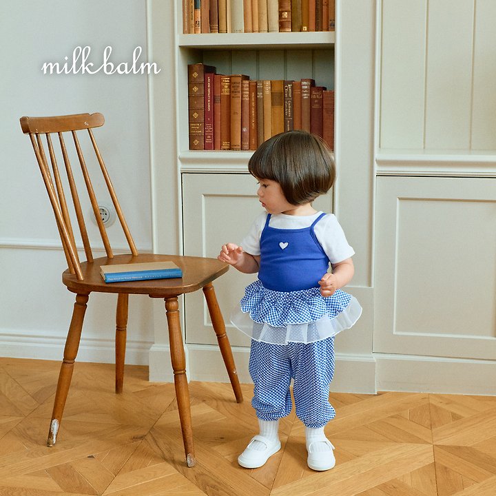 Milk Balm - Korean Baby Fashion - #babyoutfit - Check Frill Pants - 10