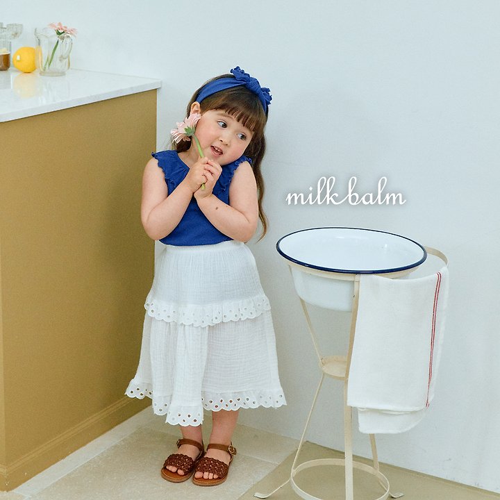 Milk Balm - Korean Baby Fashion - #babyoutfit - Pure Punching Skirt - 6