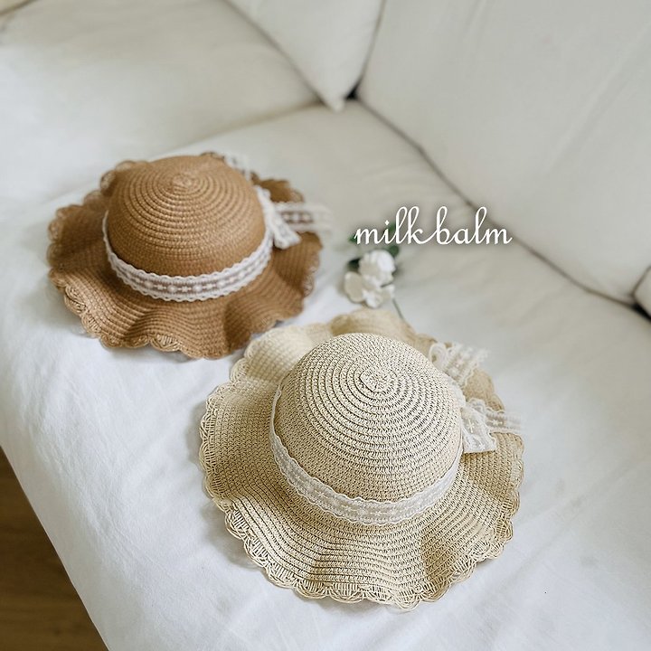 Milk Balm - Korean Baby Fashion - #babyoutfit - Glen Straw Hat