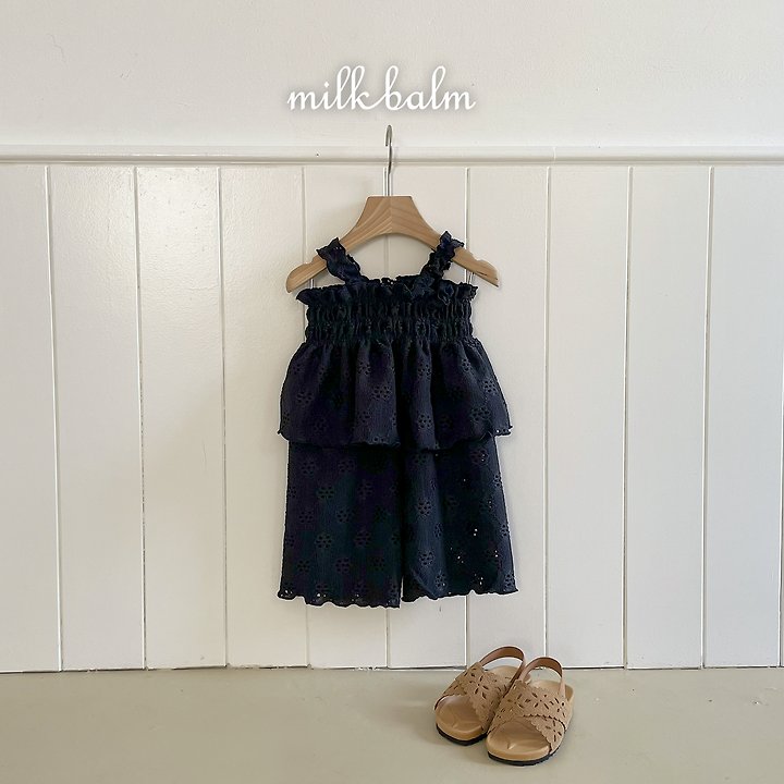 Milk Balm - Korean Baby Fashion - #babyoutfit - Punching Smocking Set-up - 5