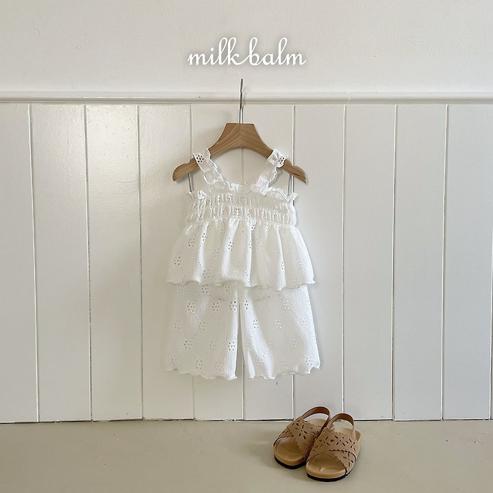 Milk Balm - Korean Baby Fashion - #babyoutfit - Punching Smocking Set-up - 6