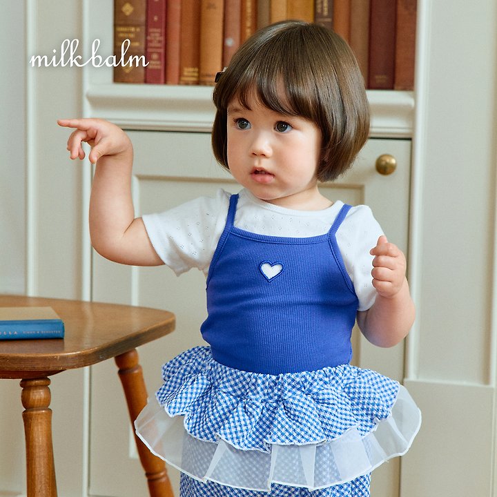 Milk Balm - Korean Baby Fashion - #babywear - Check Frill Pants - 11