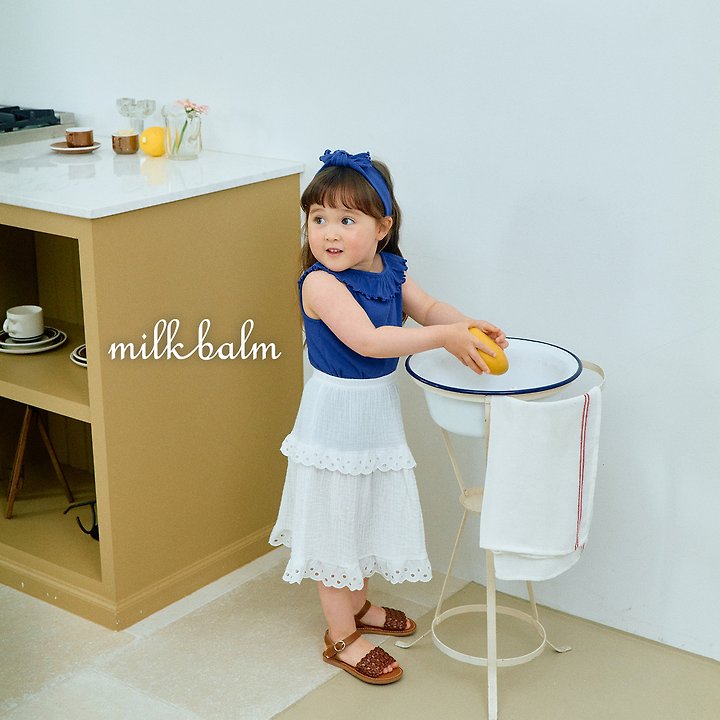 Milk Balm - Korean Baby Fashion - #babywear - Pure Punching Skirt - 8